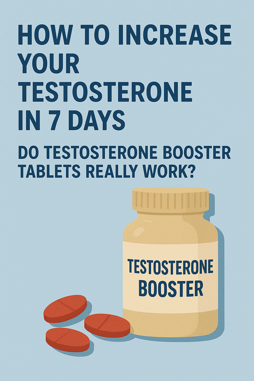 How to Increase Your Testosterone in 7 Days: Do Testosterone Booster Tablets Really Work?